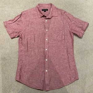 BANANA REPÚBLICA Linen slim fit short sleeve button down shirt